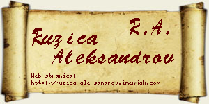 Ružica Aleksandrov vizit kartica